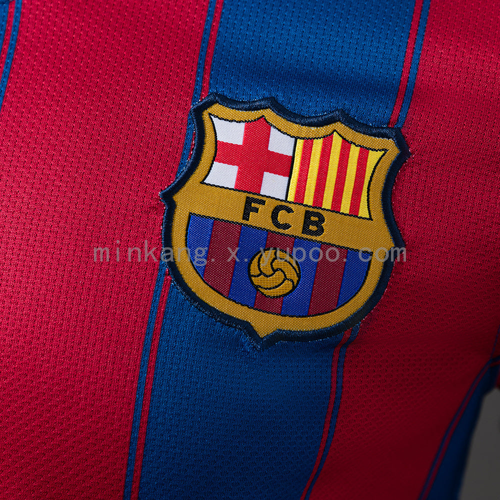 Barcelona 09/10 Home Long Sleeve Player Version Retro Jersey