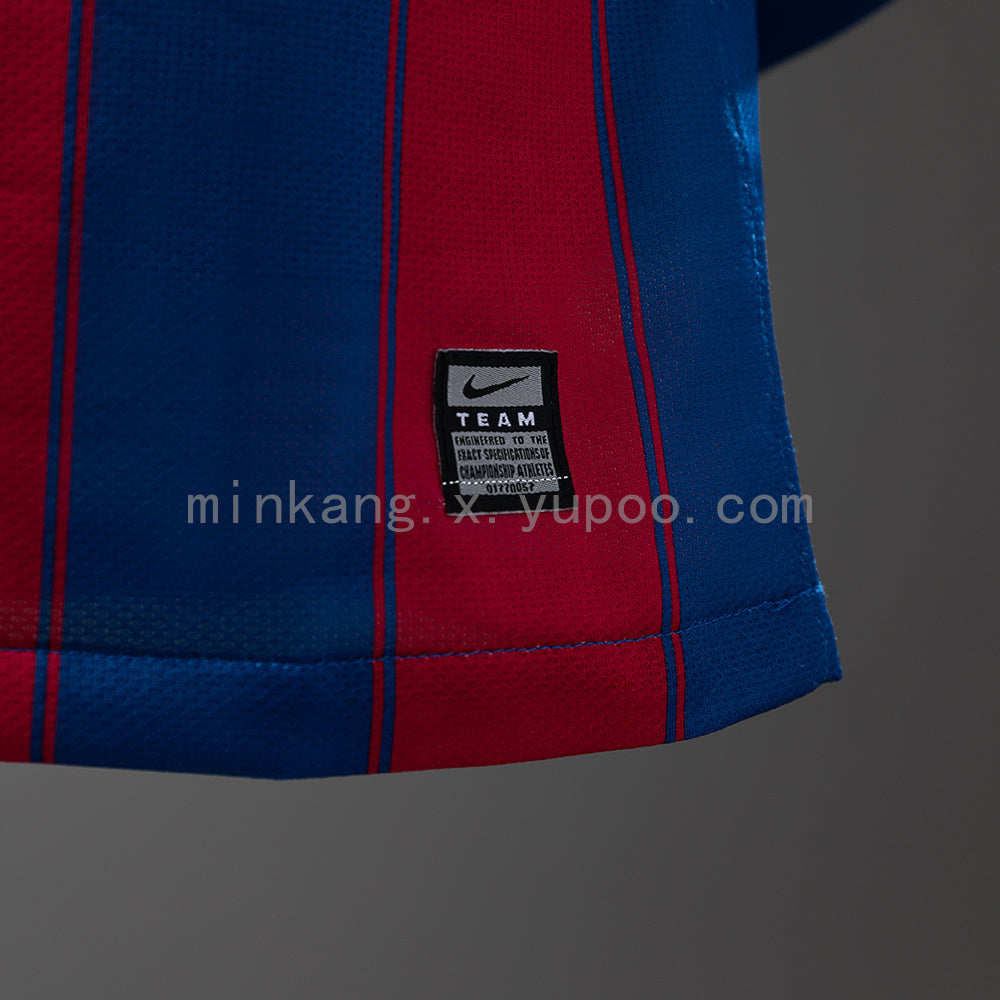 Barcelona 09/10 Home Long Sleeve Player Version Retro Jersey