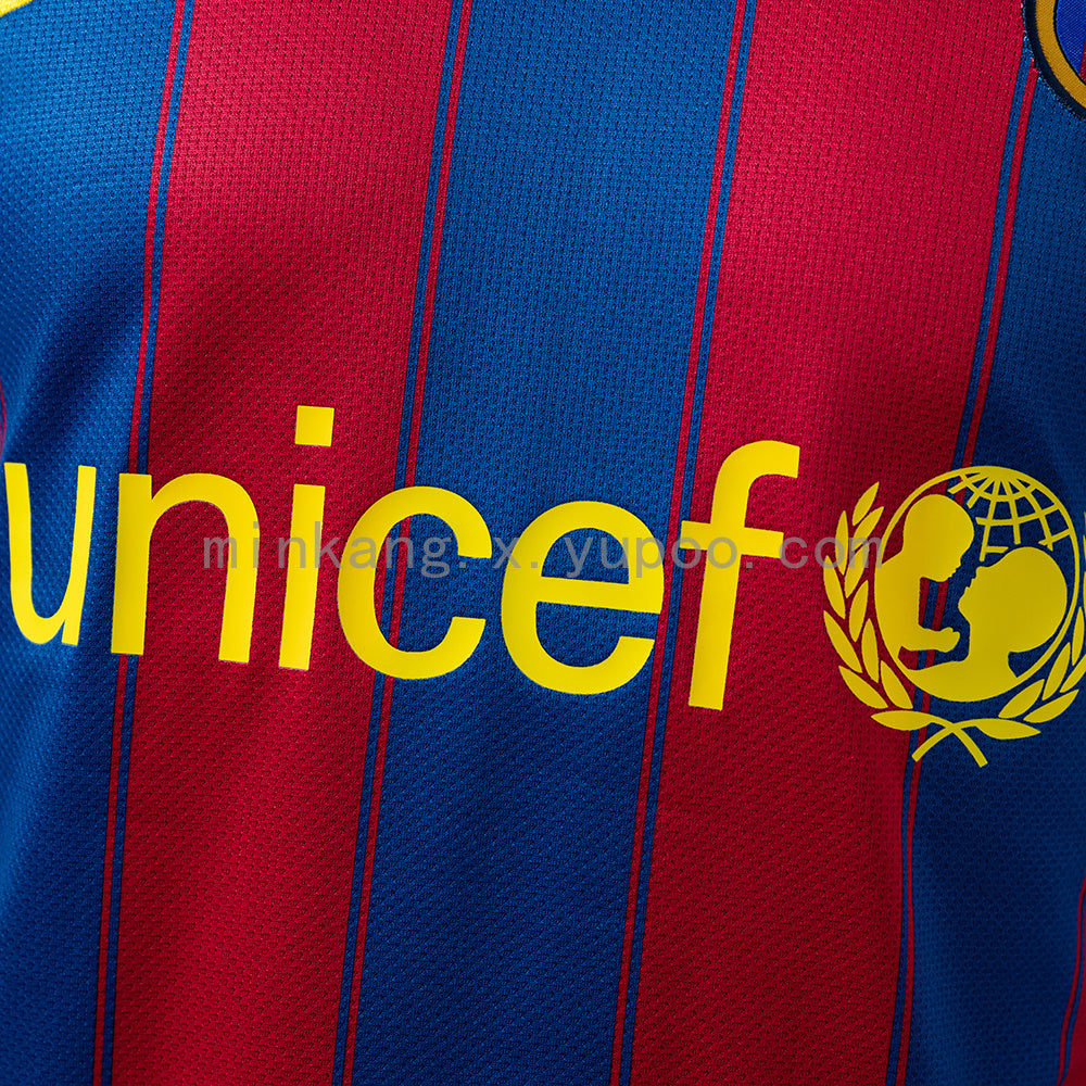 Barcelona 09/10 Home Long Sleeve Player Version Retro Jersey